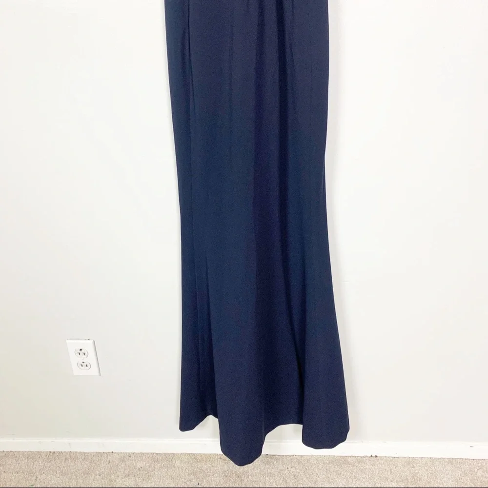 BHLDN Classy Navy Maxi Dress Criss Cross Straps 10 - Picture 8 of 14